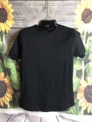 Cuts Clothing Shirt Mens Medium Curve Hem short Sleeve Pullover Henley Stretch