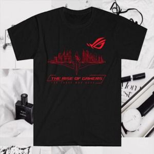 ASUS ROG The Rise of Gamers Men's Black T-Shirt Size S to 5XL