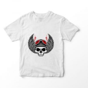 לגאסוס - לקנות מחו"ל בשפה שלך בגדי גברים  Winged Angelic Motorbike Skull Lover Skeleton Men's T-Shirt Clothing