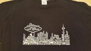 Las Vegas Words T-Shirt by High Roller Clothing