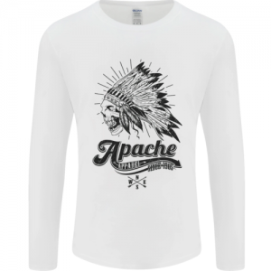 Apache Apparel Motorbike Motorcycle Biker Mens Long Sleeve T-Shirt