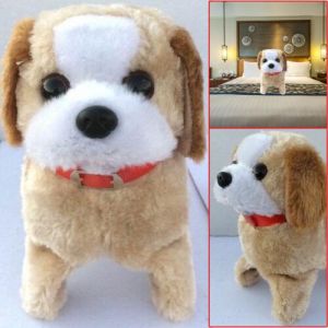 CUTE PLUSH FUZZY BARKING JUMPING FLIPPING DOG PUPPY PET ELECTRONIC TOY GIFT