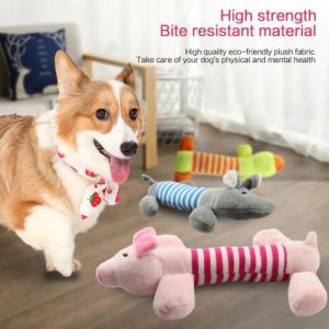 לגאסוס - לקנות מחו"ל בשפה שלך צעצועים Pet Dog Chew Toy Cute Squeaky Soft Plush Sound Play Teeth Puppy Toys N1T2