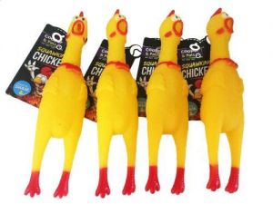 DOG CHEW PUPPY PLAY CAT TOY SQUEAKY STRONG TOUGH LATEX RUBBER LARGE DUCK CHICKEN