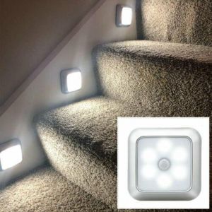 לגאסוס - לקנות מחו"ל בשפה שלך כללי תאורת לילה LED חיישן תנועה ארון קיר ארון מדרגות מנורה אלחוטית