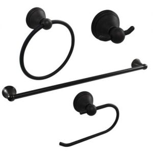 לגאסוס - לקנות מחו"ל בשפה שלך אביזרי אמבטיה 4 Piece Bathroom Hardware Accessories Set with 24" Towel Bar - Oil Rubbed Bronze