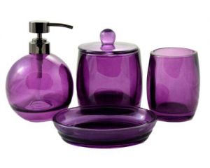 Bathroom Accessories Set of Angus Glass | Ruby Collection