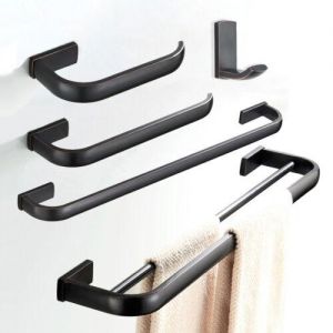 Bathroom Accessories Hardware Set Hand Towel Bar Rack Toilet Paper Holder Hooks
