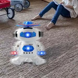 Electronic Walking Dancing Robot Toys for Kids Little Robot with Music LED Light