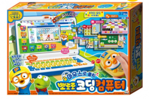 Pororo Coding Computer Color LCD Kids Toy Game Study Korean Math