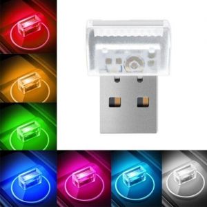 Mini RGB LED USB Car Interior Light Neon Atmosphere Ambient Lamp Accessories