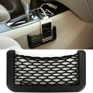 Body Edge Elastic Net Storage Phone Holder Auto Car Interior Accessories Black