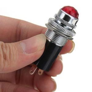 Red 110V 120V AC DC LED Signal Indicator Pilot Light Solder Pins Car Accessories