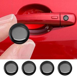 4pcs 20mm Black Auto Car Lock Keyhole Sticker Protection Cover Accessories Trims