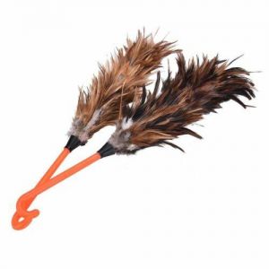 Ostrich Feather Duster Brush With Wood Handle Household Furniture Cleaning Tool