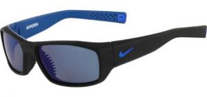 Nike Brazen R Men&#039;s MAX Optics Matte Black/Blue Sport Wrap Sunglasses EV0758 049