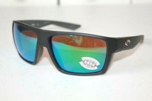 לגאסוס - לקנות מחו"ל בשפה שלך משקפי שמש  COSTA DEL MAR Bloke POLARIZED Sunglasses Matte Black Gray/Green Mirror 580G