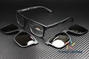 לגאסוס - לקנות מחו"ל בשפה שלך משקפי שמש  EMPORIO ARMANI EA4115 58011W Rectangle Matte Black Clear 54 mm Men's Sunglasses