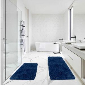 Bath Rug Set - Soft Absorbent Shaggy Bathroom Rugs For Bathroom Vanity Shower