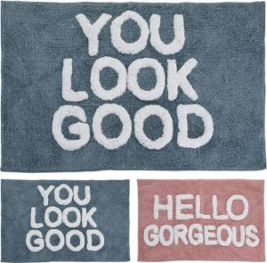 Large Bathmat Toilet Shower Bathroom Mat Soft Touch Washable Anti Slip Logo Rug