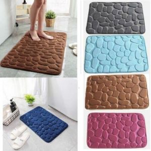 לגאסוס - לקנות מחו"ל בשפה שלך שטיחים לבית ולאמבטיה Bath Mat Non-slip Embossed Memory Foam Pad Side Floor Rug Shower Room Doormat