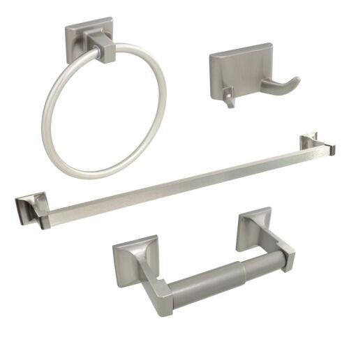 לגאסוס - לקנות מחו"ל בשפה שלך אביזרי אמבטיה Brushed Nickel 4 Piece Bathroom Hardware Accessories Set with 24" Towel Bar