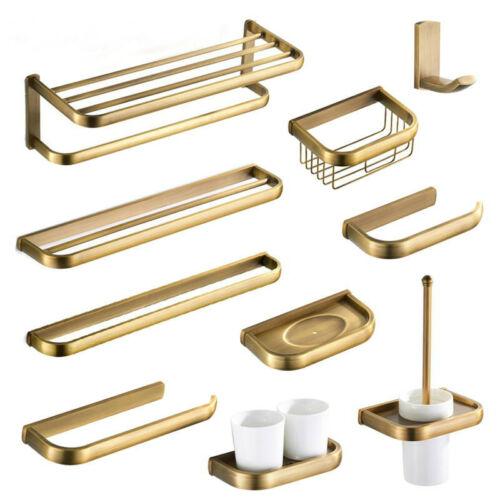 לגאסוס - לקנות מחו"ל בשפה שלך אביזרי אמבטיה Antique Brass Bathroom Hardware Set Basket Shelf Towel Bar Bathroom Accessories