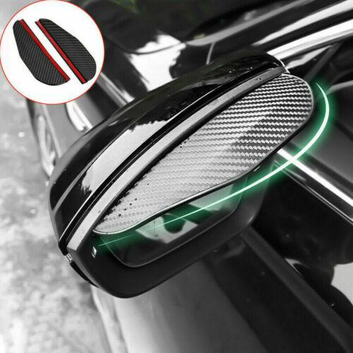 לגאסוס - לקנות מחו"ל בשפה שלך אביזרים לרכב 2x Carbon Fiber Black Mirror Rain Visor Guard For Car Auto Accessories Universal